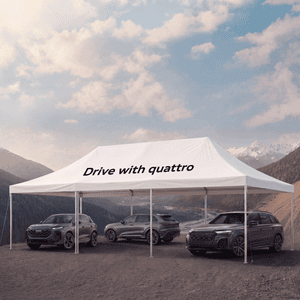 Drive with quattro mountaintop tent event