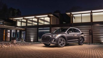 Three quarter view of an Audi Q5 parked.