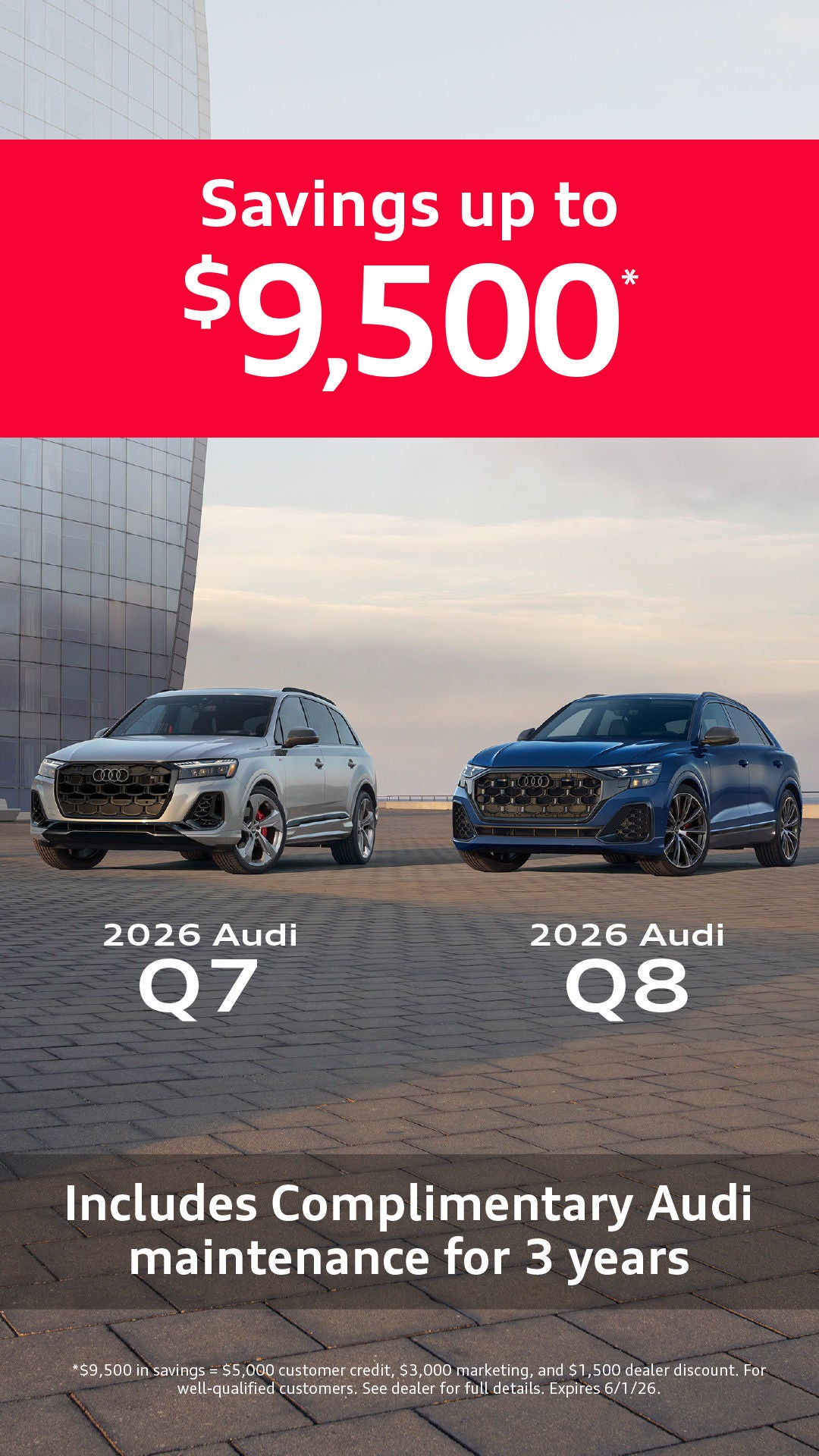 Audi 2025 Audi Q6 e-tron left profile driving.