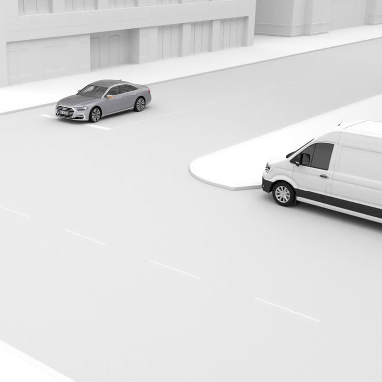 Demonstration of the intersection assistant system on the Audi A8.