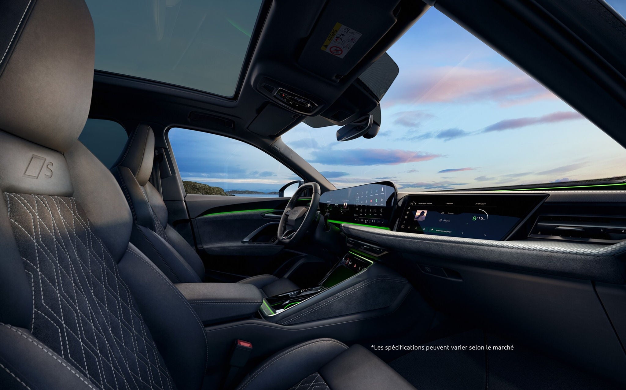 Interior profile view of an Audi Q5.