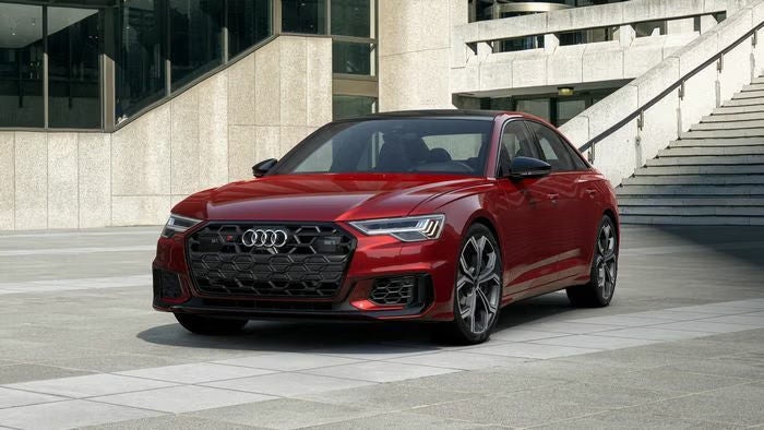 2024 Audi A6 parked showcasing its sleek luxury sedan design, premium exterior styling, and modern performance presence