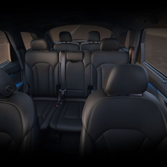 Interior view of the Audi Q7.