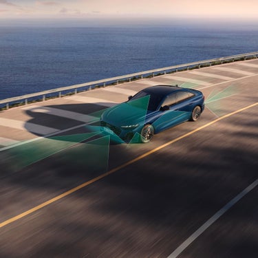 Demonstration of the Audi Driver Assist feature.