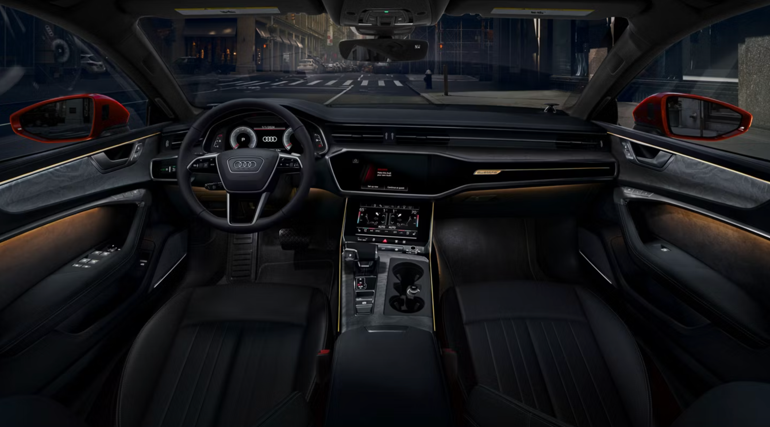 2025 Audi A7 Interior Dash in Grenadine Red Metallic near Opelousas, LA 