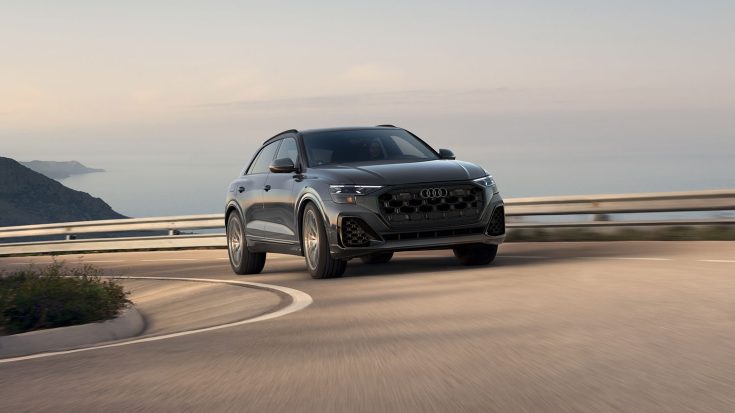 The 2026 Audi SQ8 on the road