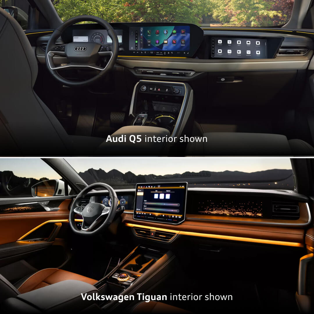 Volkswagen Tiguan vs. Audi Q5: Interior & Tech