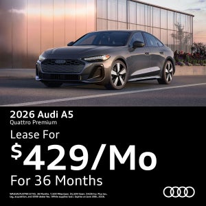 Front view of the 2026 Audi A5