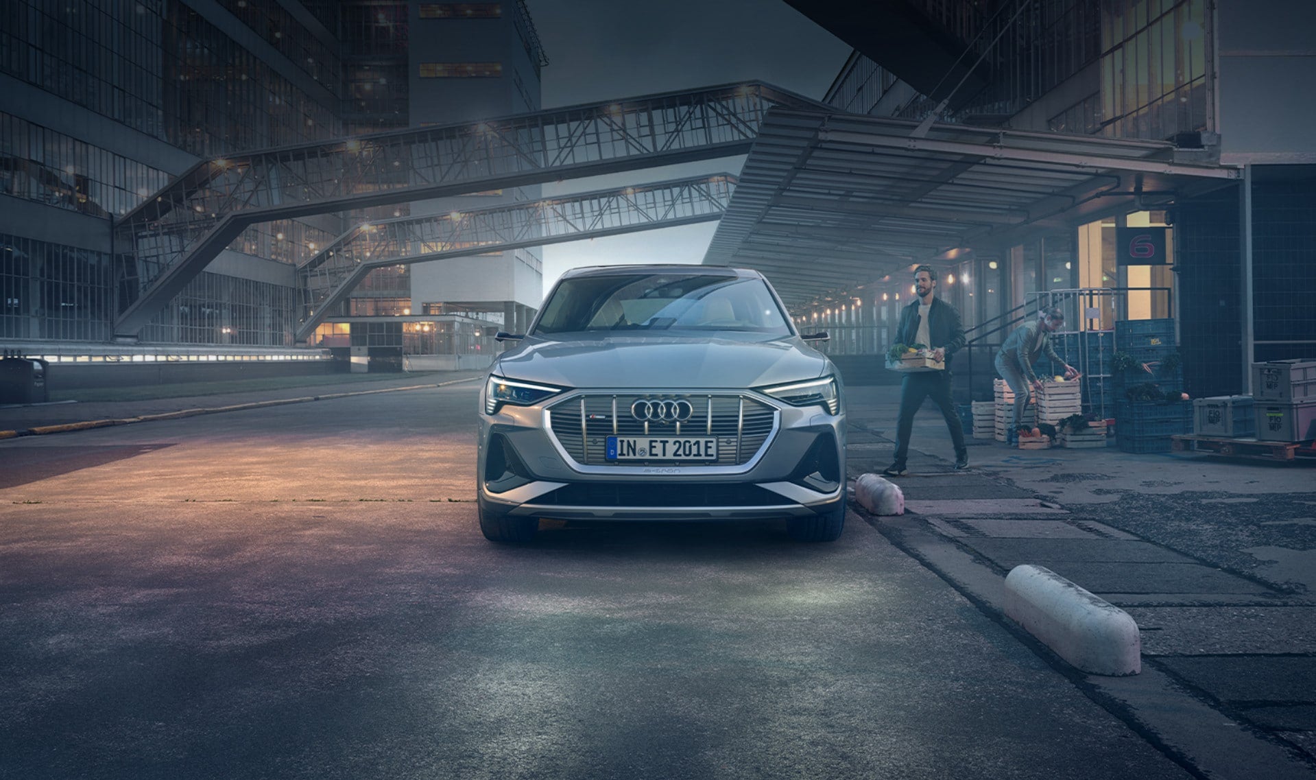 Audi etron sportback on the road