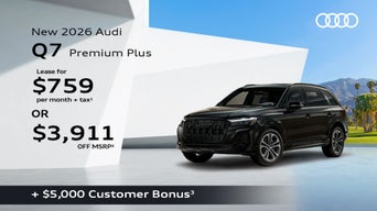 front facing 2026 Audi Q7 55 TFSI parked