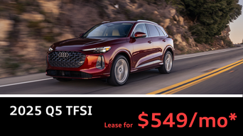 Audi Q5 Red on Road in Mountains