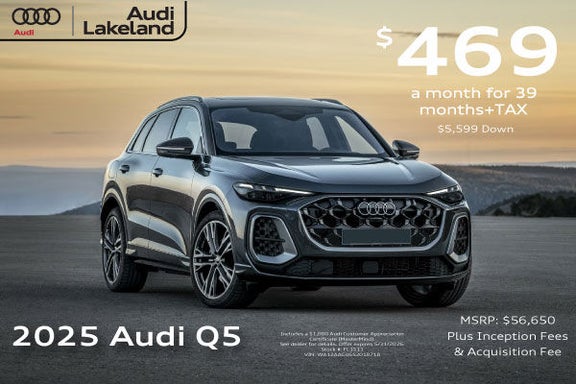 Audi Lakeland offer for a 2025 Audi Q5