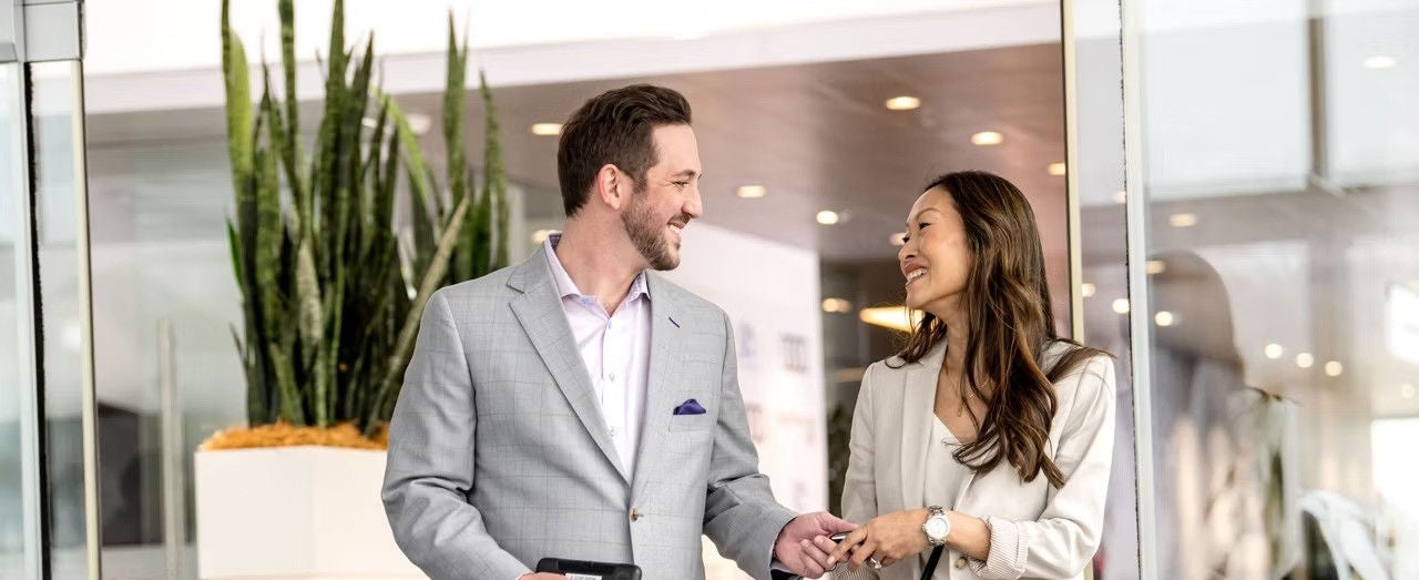 Right side profile of an Audi Q8 e-tron parked.