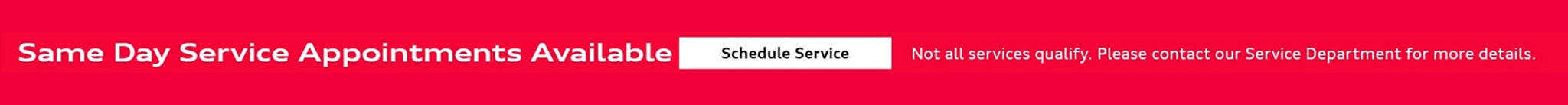 Banner image for Same Day Service Appointments