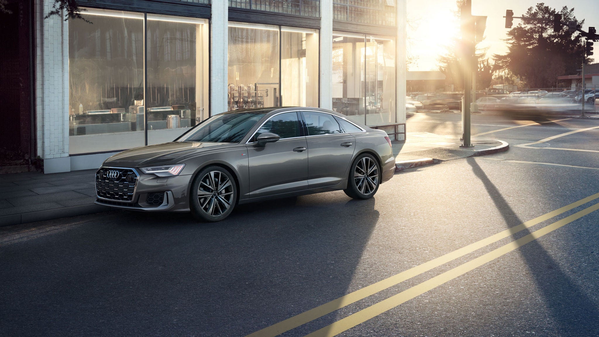 Audi A6 on City Street