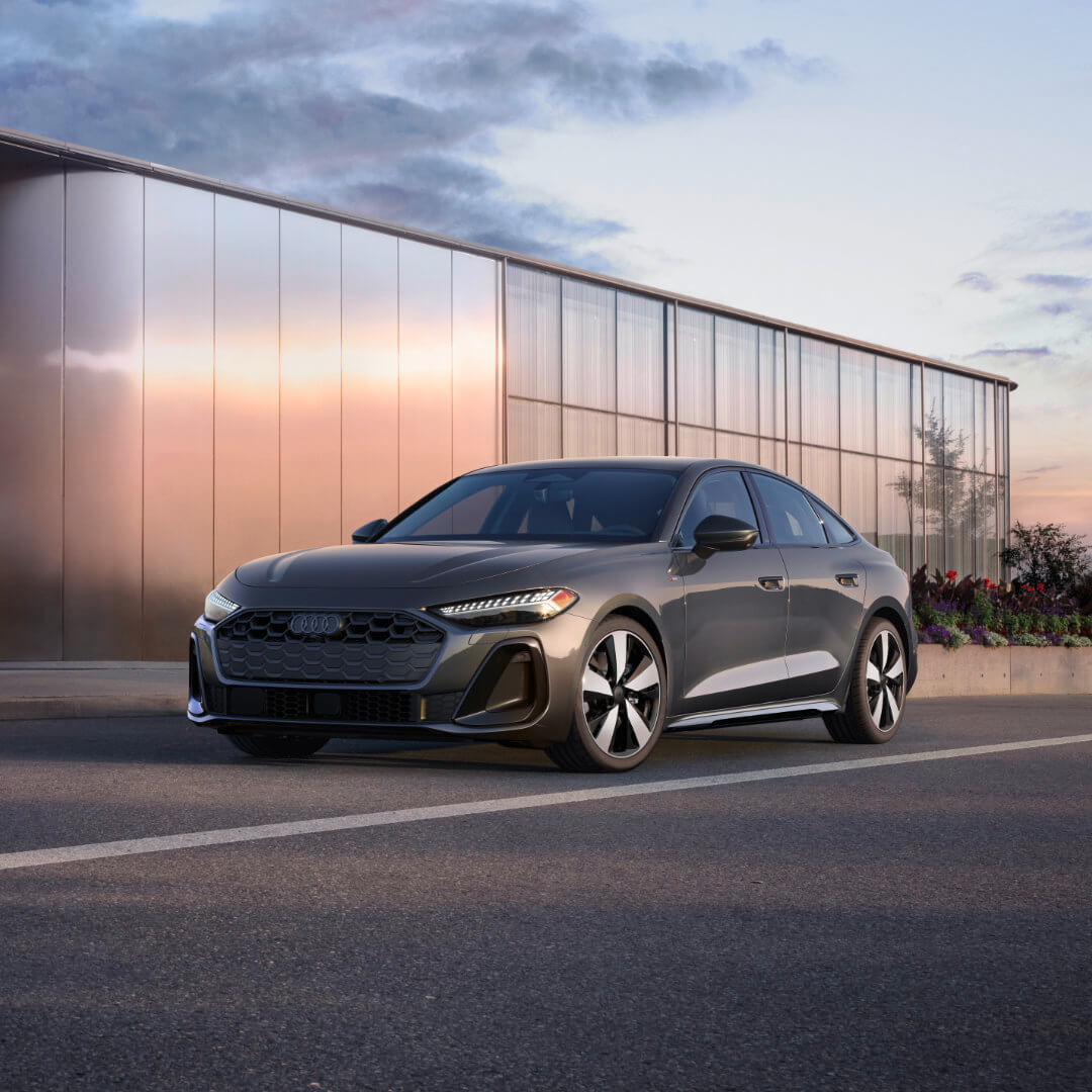 2026 Audi A5 Exterior In Front Of Glass Building