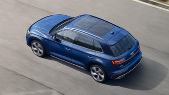 Arial view of an Audi Q5 in motion. 