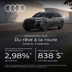 Promotions Octobre 2026 Audi Lévis.
