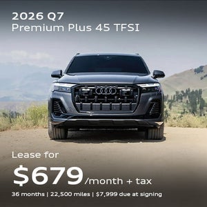 Front profile of 2026 Audi Q7 parked