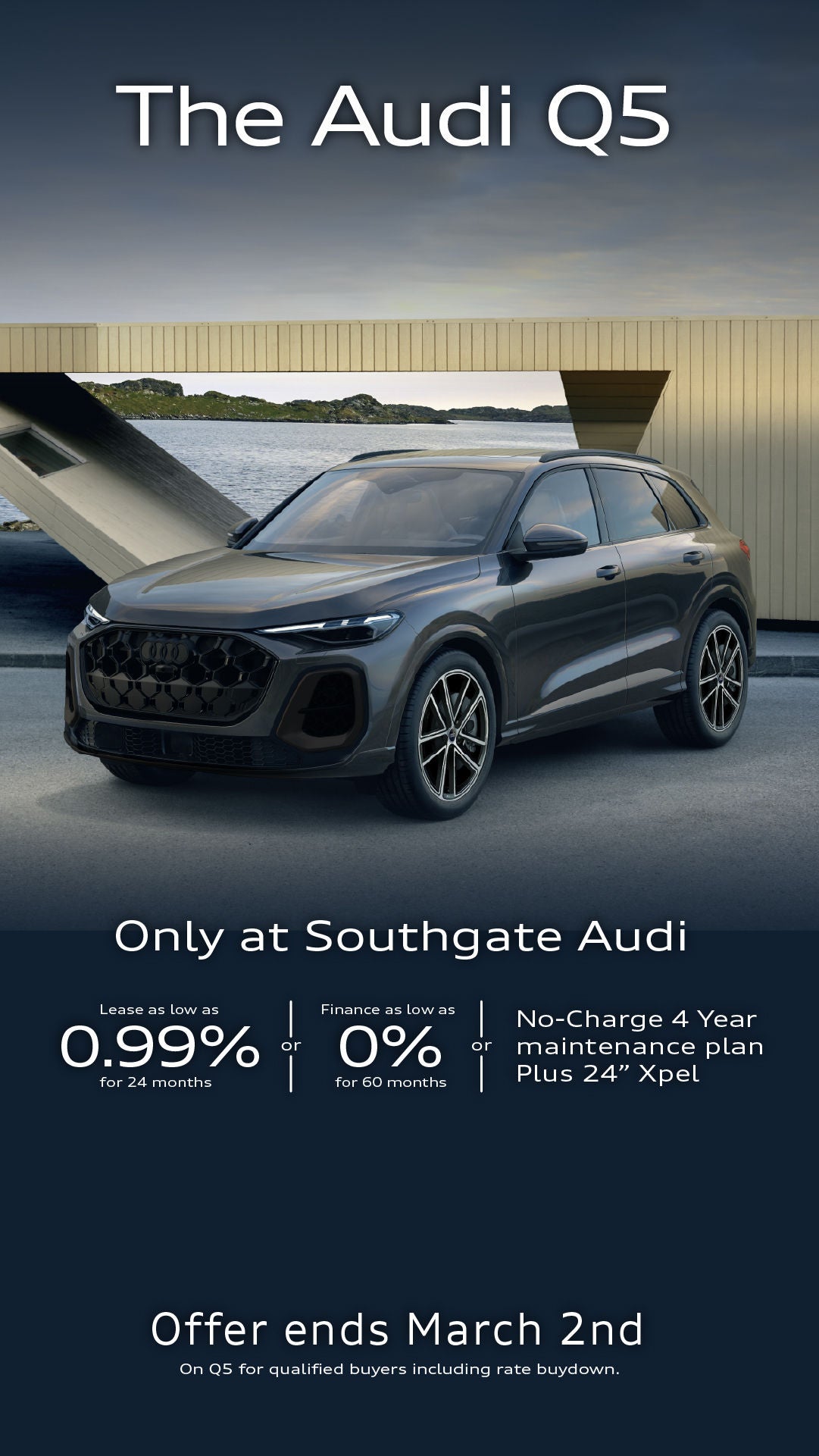 Audi 2025 Audi Q6 e-tron left profile driving.