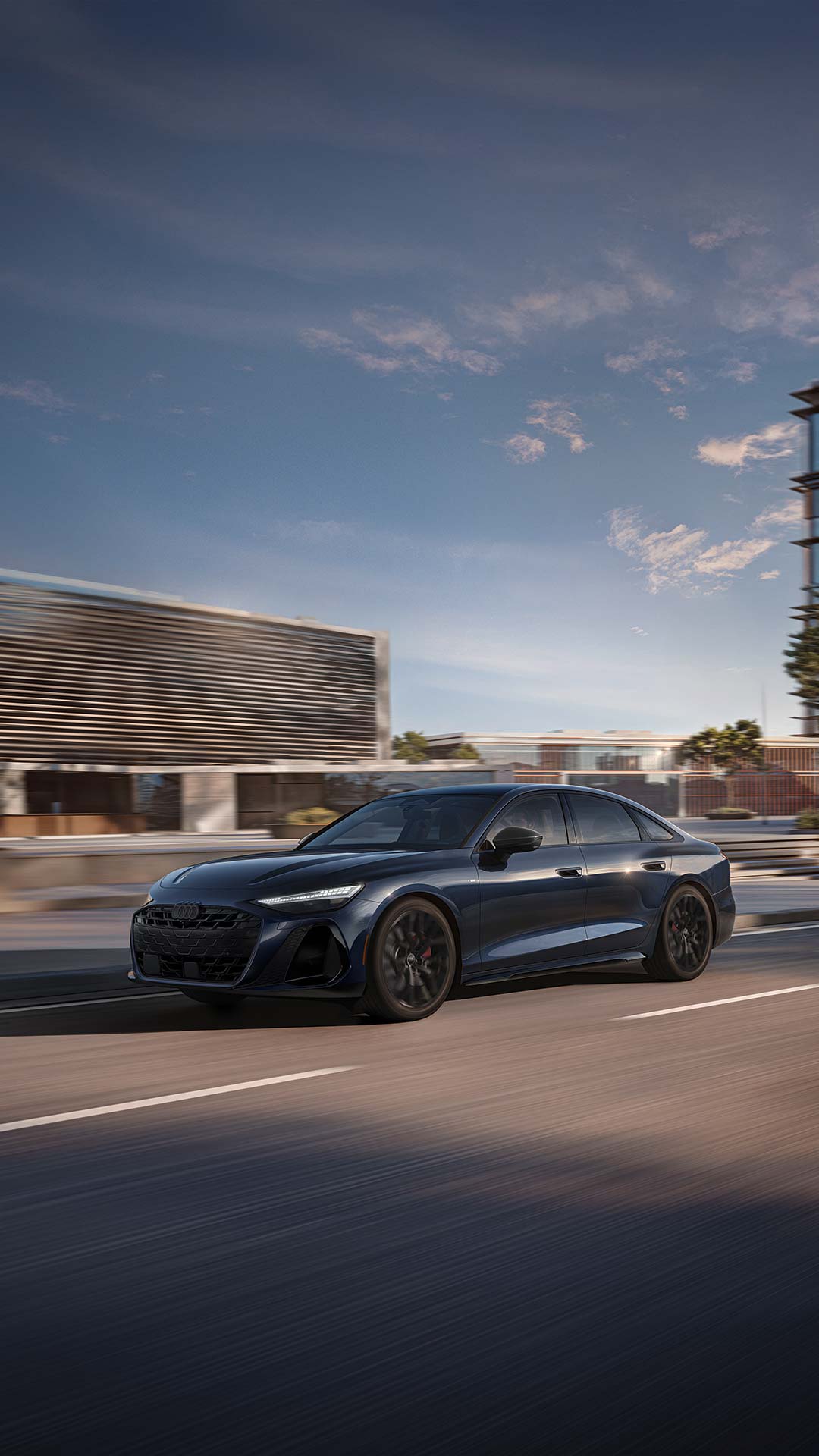Front three-quarter profile of an all-new Audi SQ5.