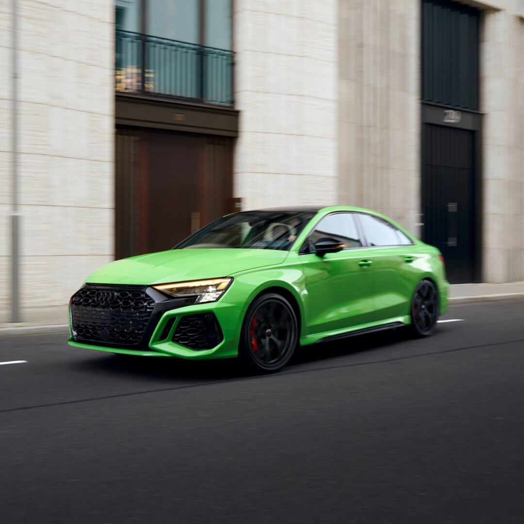 2026 Audi RS 3 Exterior Driving On Blurred Road