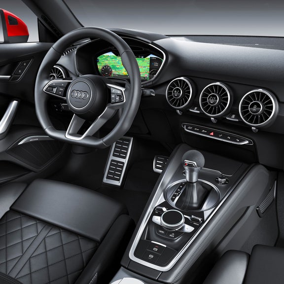 Interior view of the Audi TT Coupe.