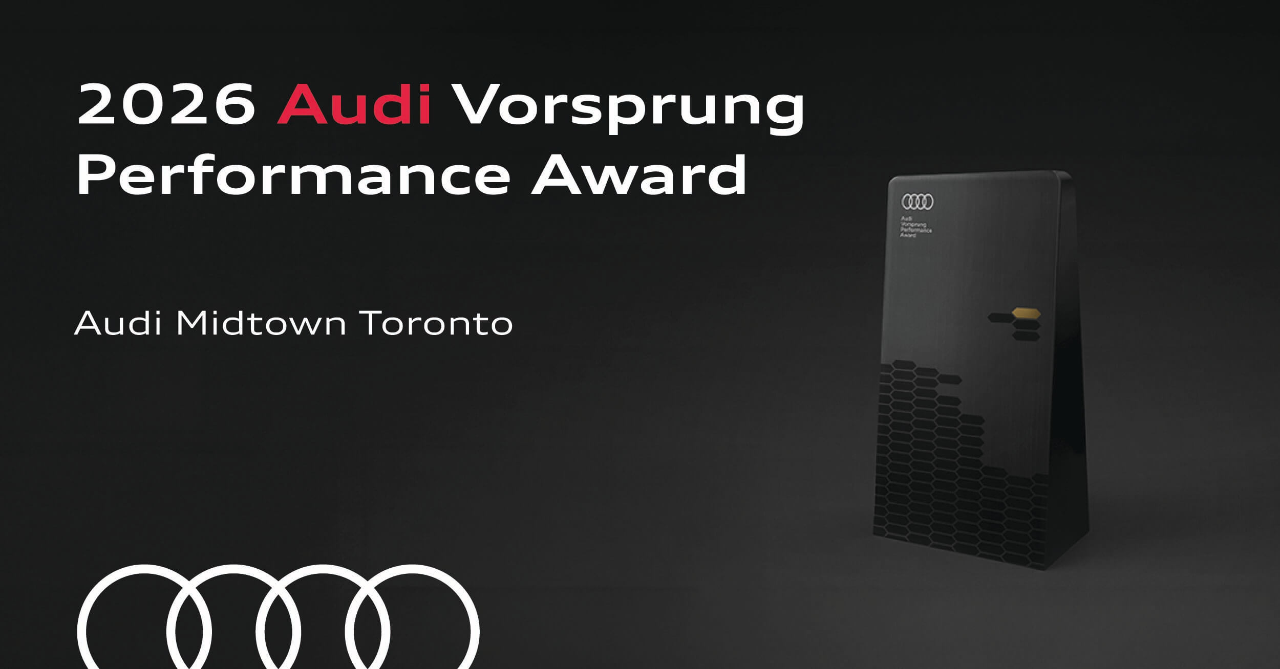 2026 Audi Vorsprung Performance Award Winner