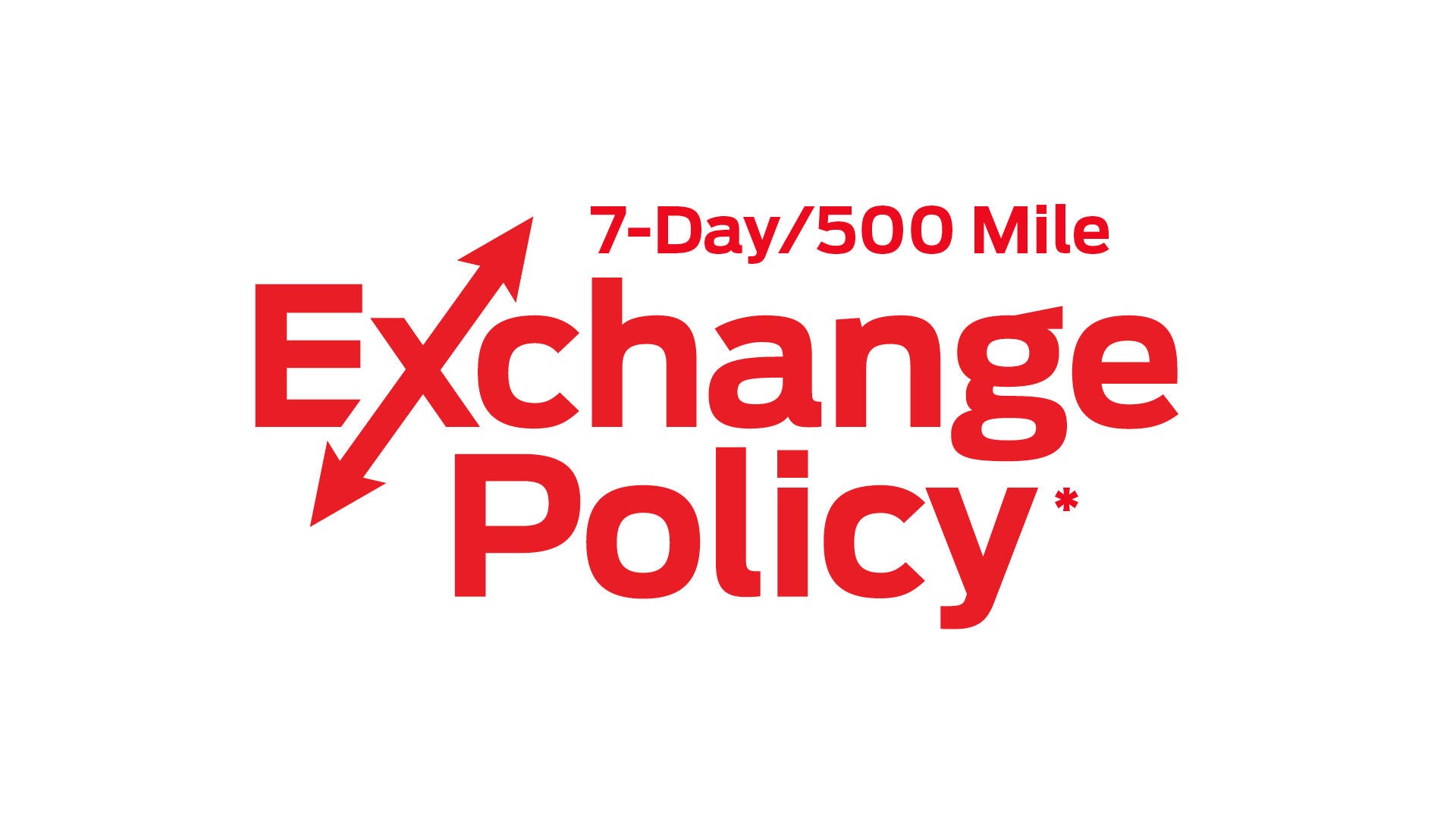 7 day/500 mile Exchange Policy