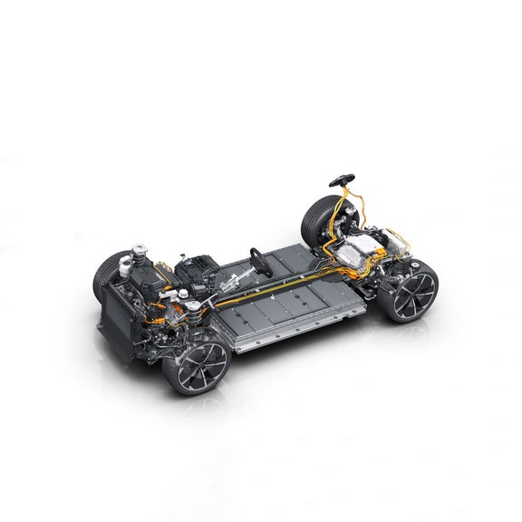Illustration de la batterie de l'Audi Q4 e-tron.