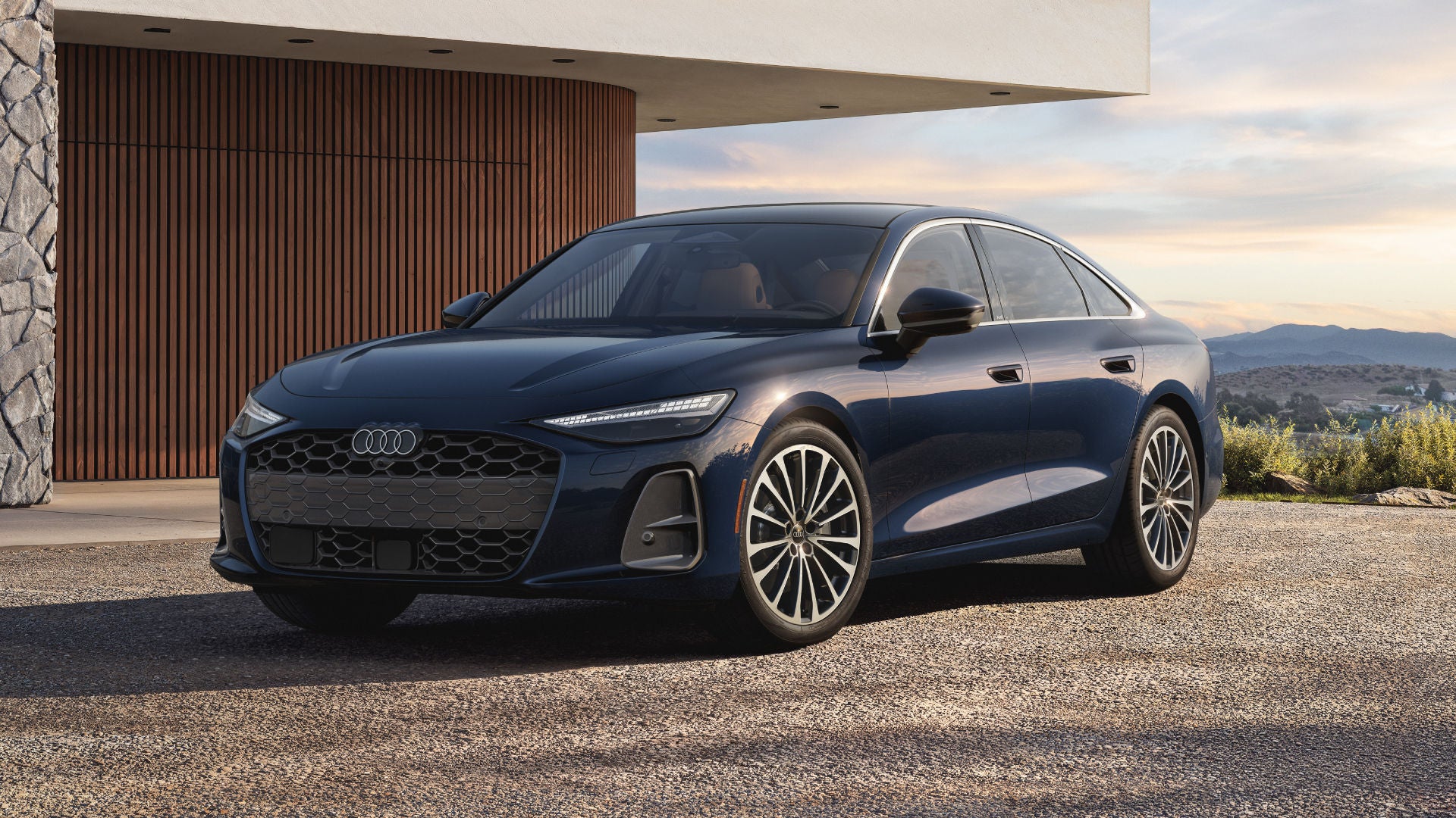 Profile view of Audi A6 Sedan.