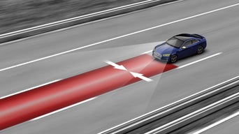 Audi emergency assist demonstration.