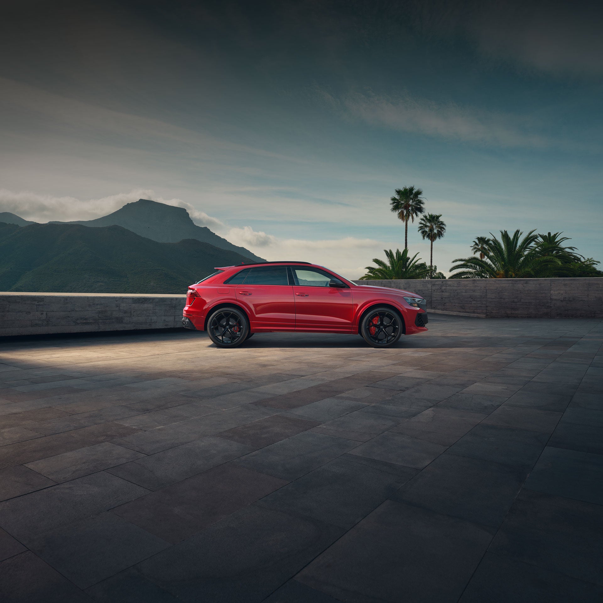 Side profile of the Audi RS Q8.