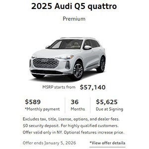 Side view of an Audi vehicle