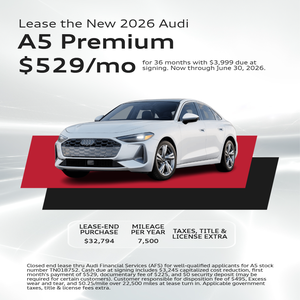 Lease the New 2026 Audi A5 Premium $529/mo