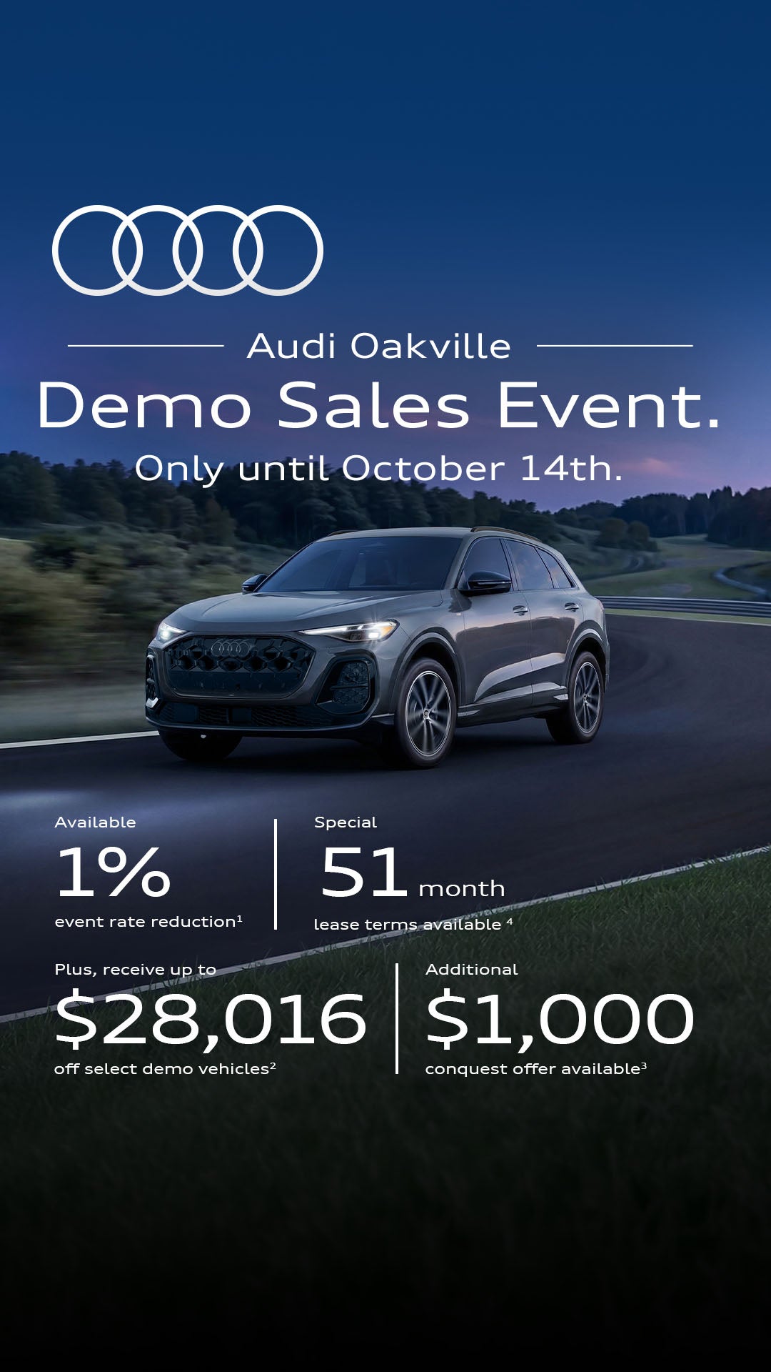 Audi Oakville Demo Sales Desktop Banner