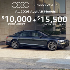 front/side view of 2026 Audi A8