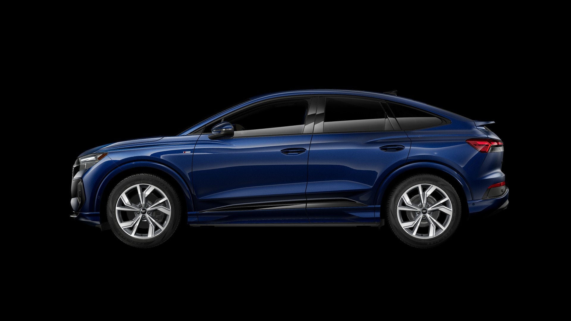 Side-view of the Audi Q4 Sportback e-tron.