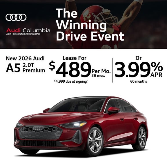 New 2026 Audi A5 Premium Lease For $489 per Mo. $4,999 due at signing