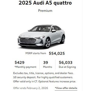 Side view of an Audi vehicle