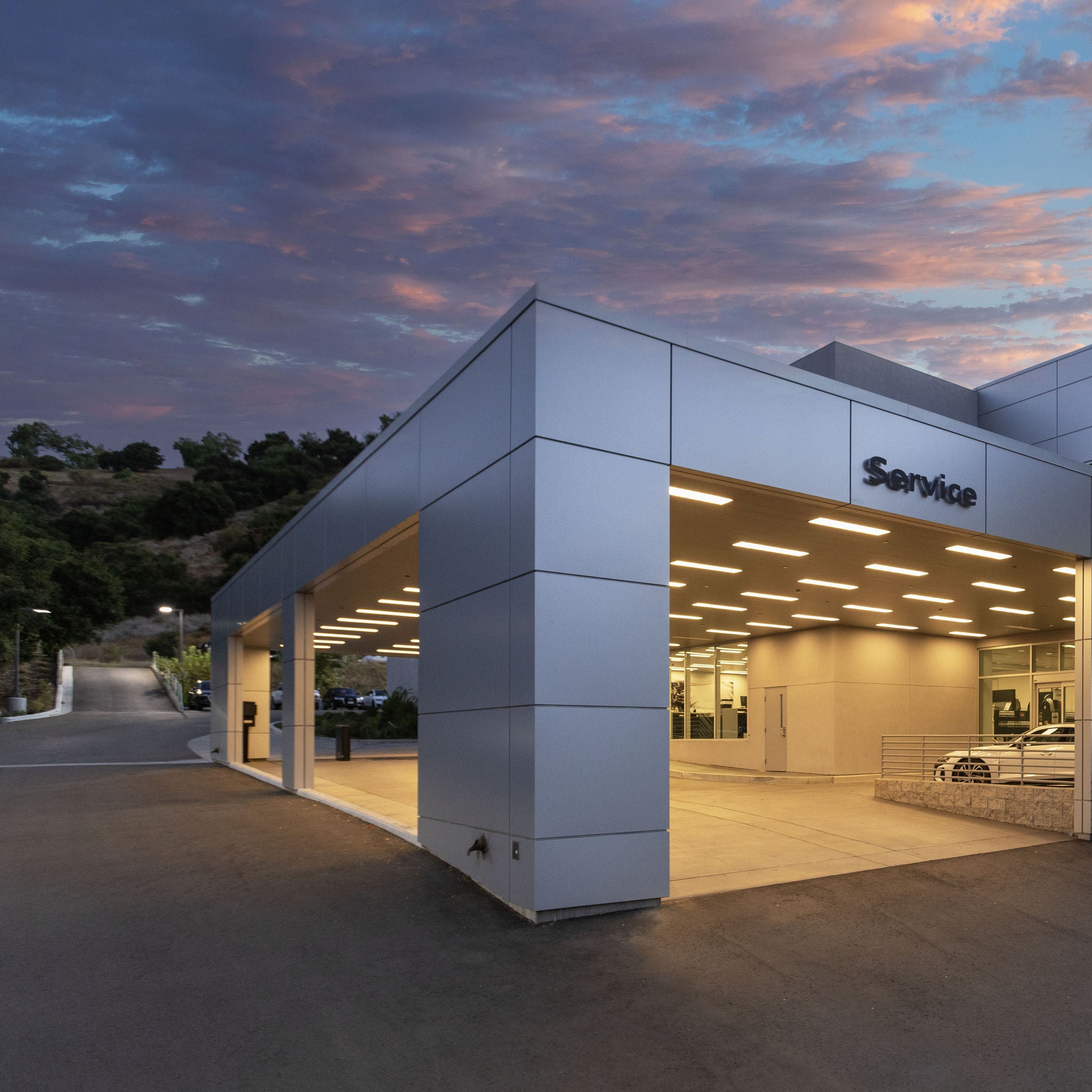 Exterior view of an Audi Service center.