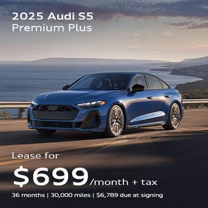 front facing Audi S5 driving