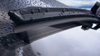 Close-up of wiper blade. 