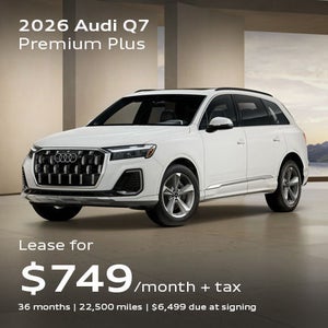 front facing 2026 Audi Q7 driving