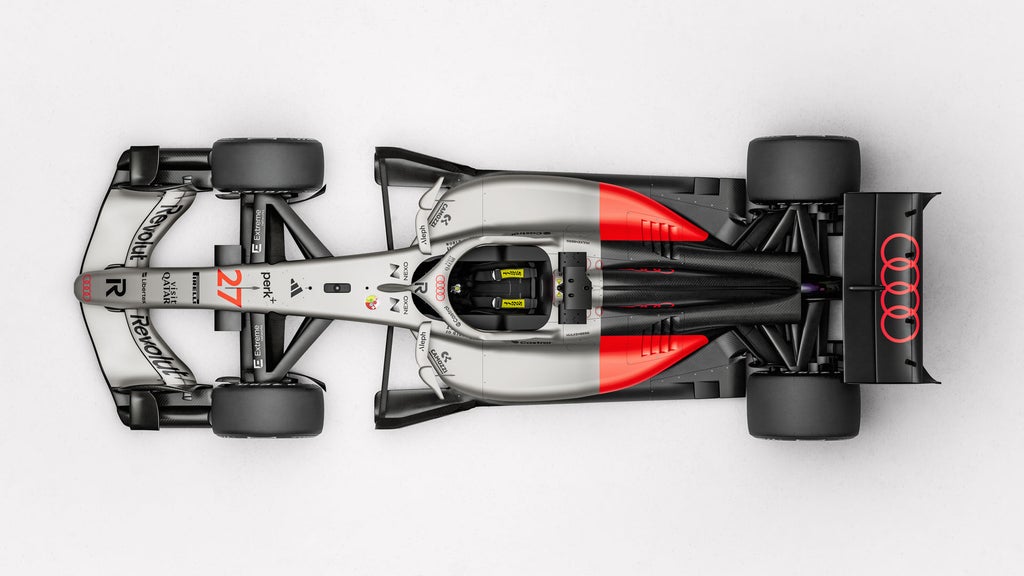 Top-down view of the Audi R26 Concept.