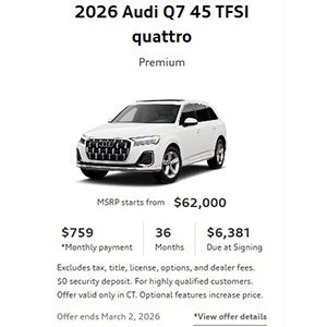 Side view of an Audi vehicle