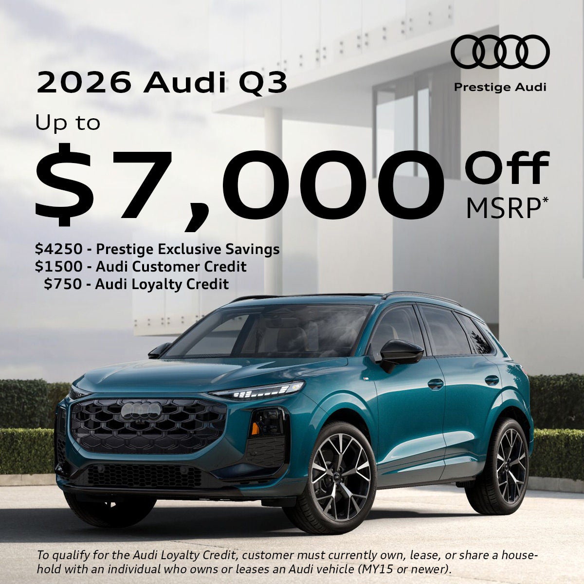 2026 Audi Q3 - Discount Offer*