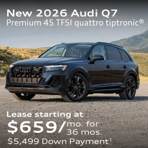 New 2026 Audi Q7 Premium 45 TFSI quattro tiptronic® Lease starting at $659/ mo. for  36 mos.$5,499 Down Payment