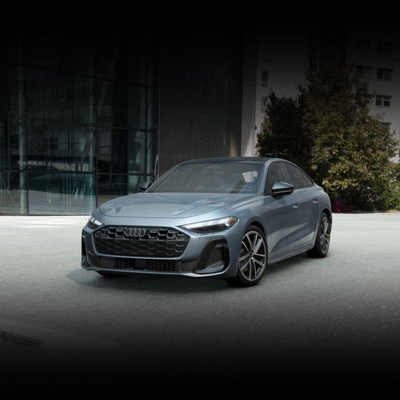 Three-quarter front view of the all-new Audi A5.