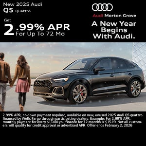 Side view on an Audi Q5 parked.